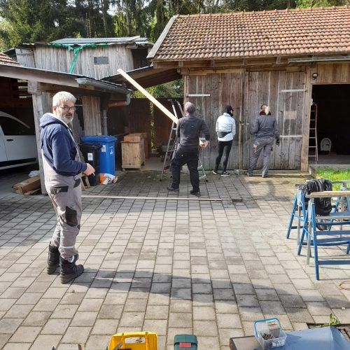 Aufbau des Putenhauses